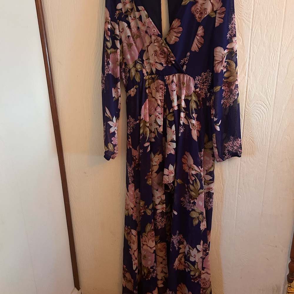 Floral Long Sleeve Maxi Dress